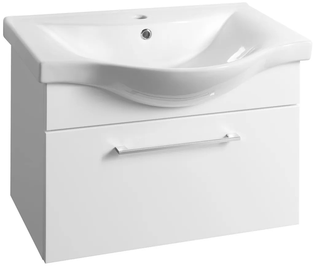 Aqualine Aqualine, AKIRA umyvadlová skrinka 60,6x42x34cm, biela, AK265