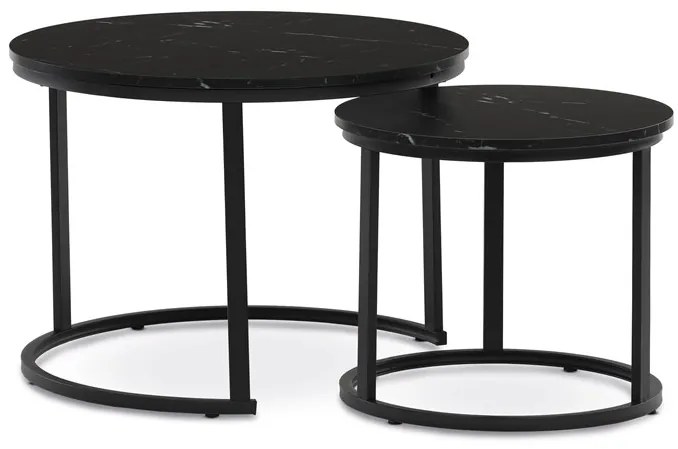 Autronic BONTEC Konferenčný stolík 70x70x51cm, mdf, divoký dub, CT-X7122 OAK Farba: Čierna