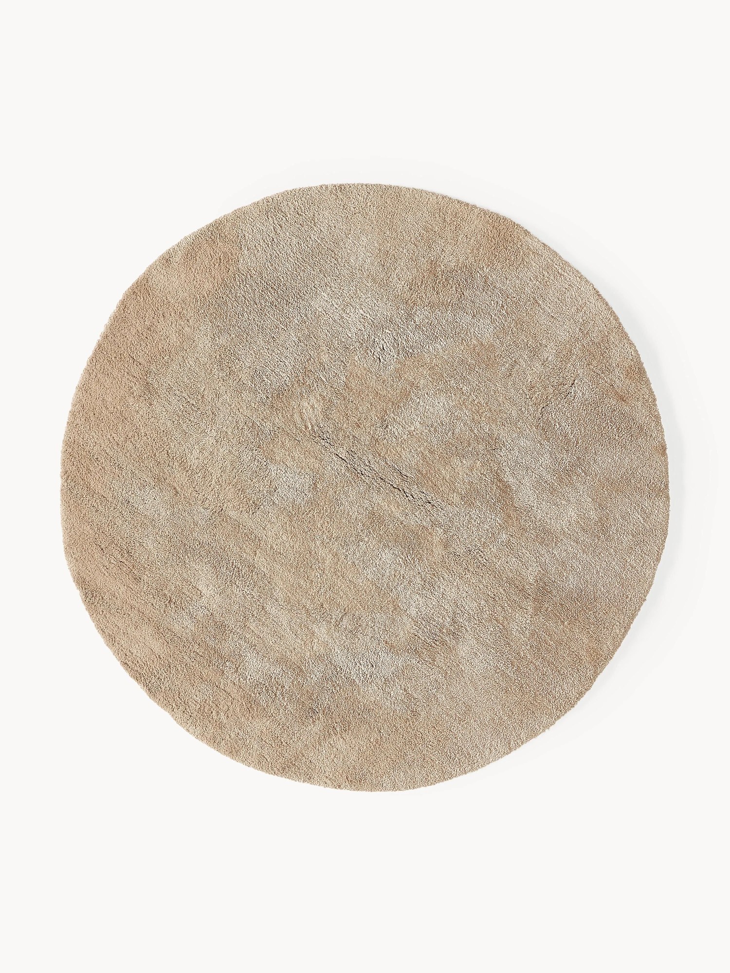 Okrúhly huňatý koberec's vysokým vlasom Leighton