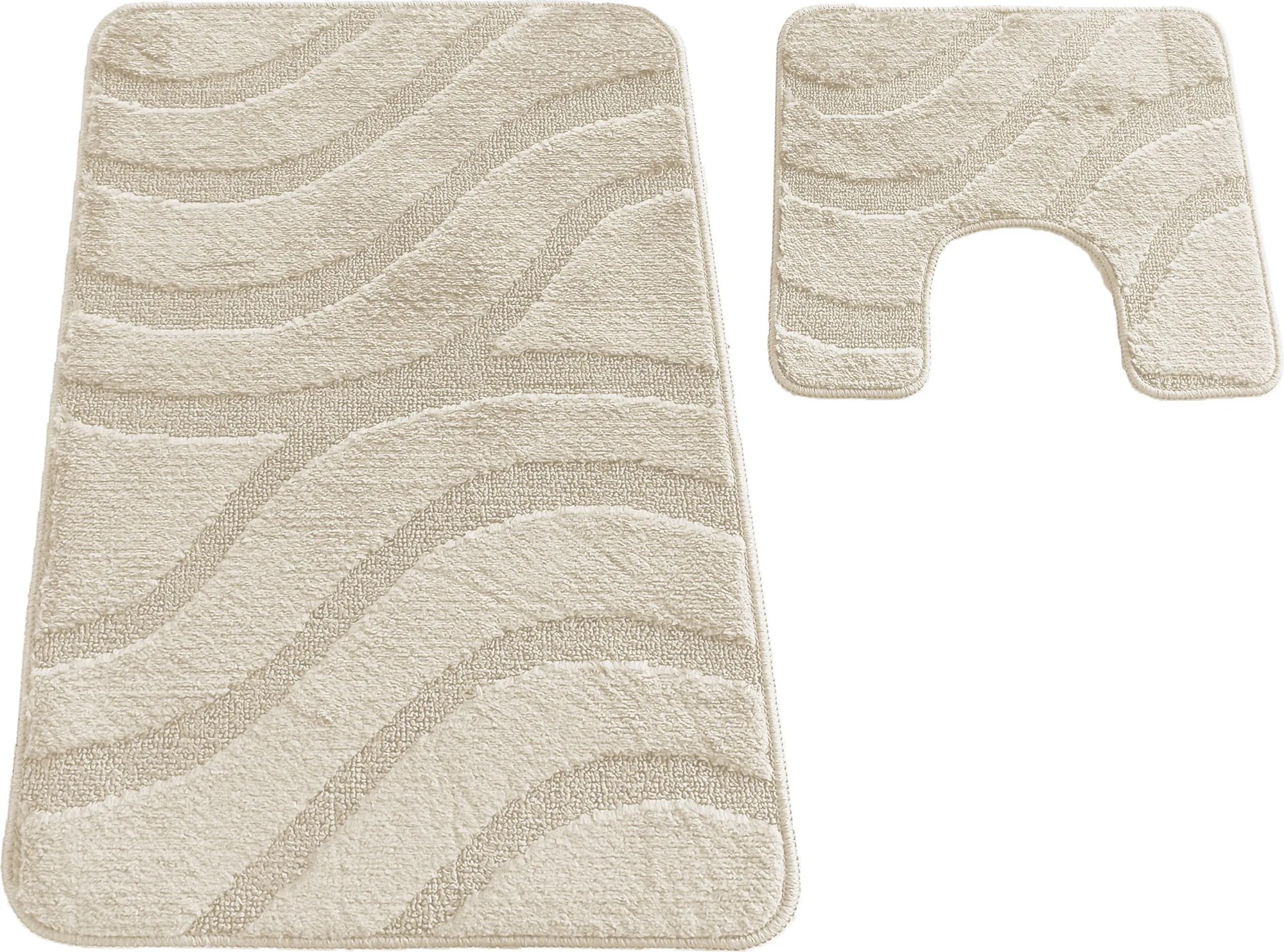 DY Kúpeľňová sada koberčekov s výrezom Symphony - krémová