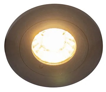 Moderné inteligentné zapustené bodové svietidlo čierne okrúhle vrátane WiFi GU10 IP54 - Xena