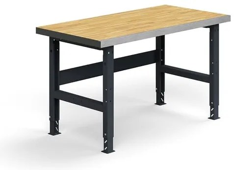 Dielenský stôl TRUST, 1500x760mm, 600 kg, povrch z dubového dreva