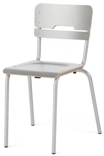 Školská stolička SCIENTIA, nízke sedadlo, V 460 mm, strieborná/šedá
