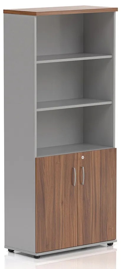 Vysoká skriňa Visio LUX 80 x 38,5 x 183,5 cm, orech