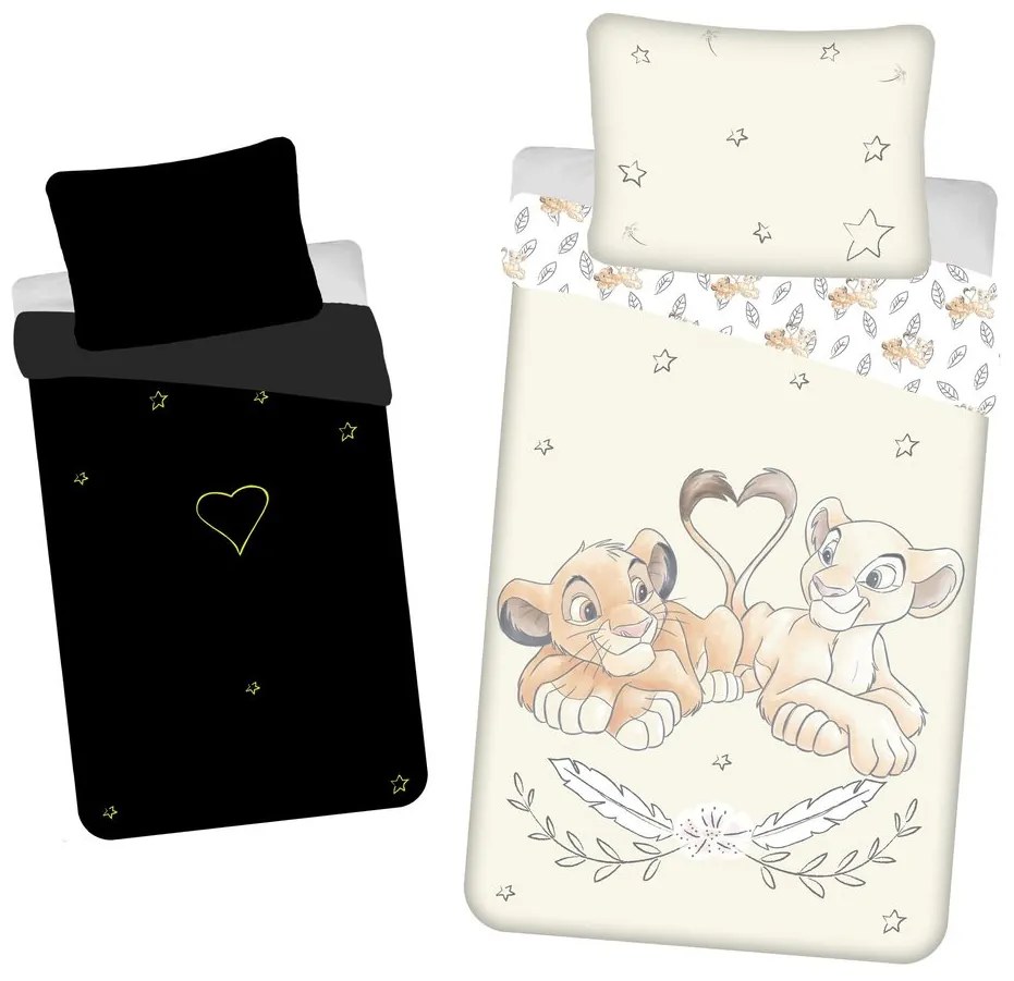 Jerry Fabrics Svietiaca posteľná bielizeň Leví kráľ - 140 x 200 cm / 70 x 90 cm