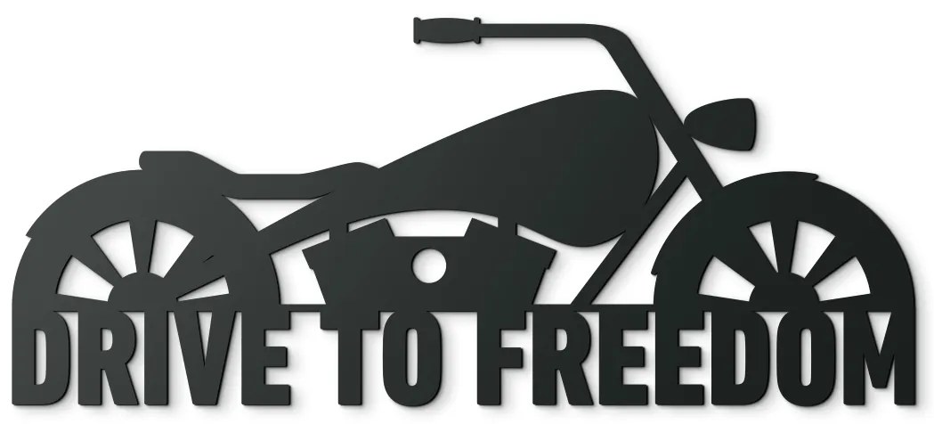 drevko Obraz Harley - Drive to freedom Rozmer obrazu: 28 x 65 cm, Farba dekorácie: Čierna