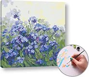 Maľovanie podľa čísel FIALOVÉ KVIETKY – vysoká náročnosť