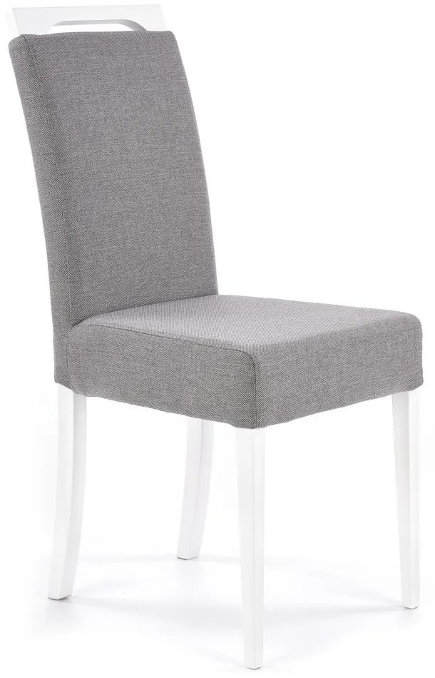 Jedálenská stolička Clarion, sivá / biela