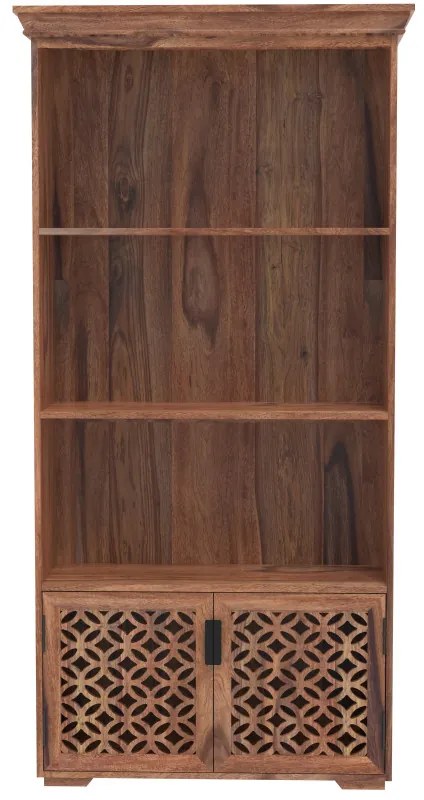 Knižnica Mira 90x180x35 indický masív palisander Super natural Knižnica Mira 90x180x35 indický masív palisander Super natural