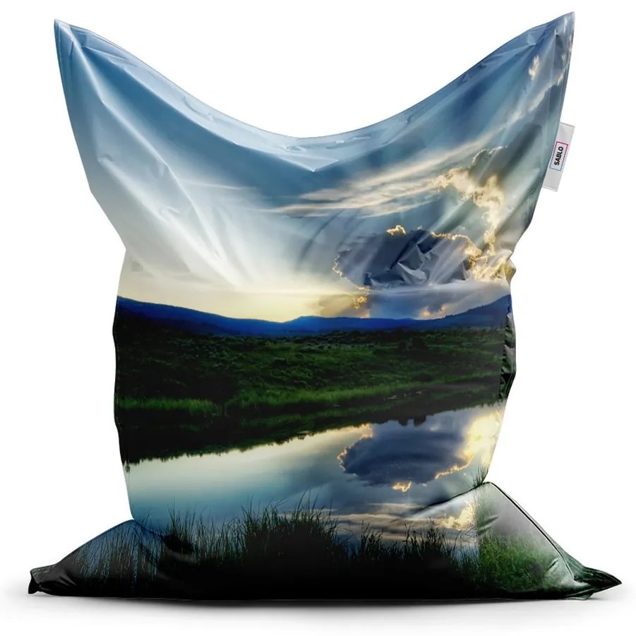 Sedací vak Classic mrak nad riekou, farebná