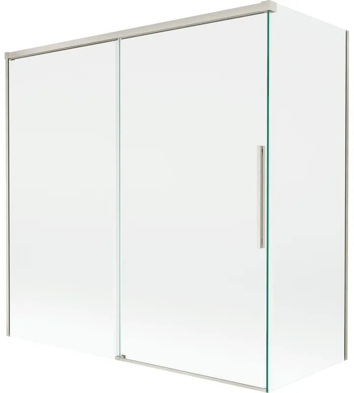 Mexen Rox, 2-krídlová posuvná vaňová zástena 160 + 70 x 150 cm, 8mm číre sklo, oceľový profil, 8C9-160-070-97-00