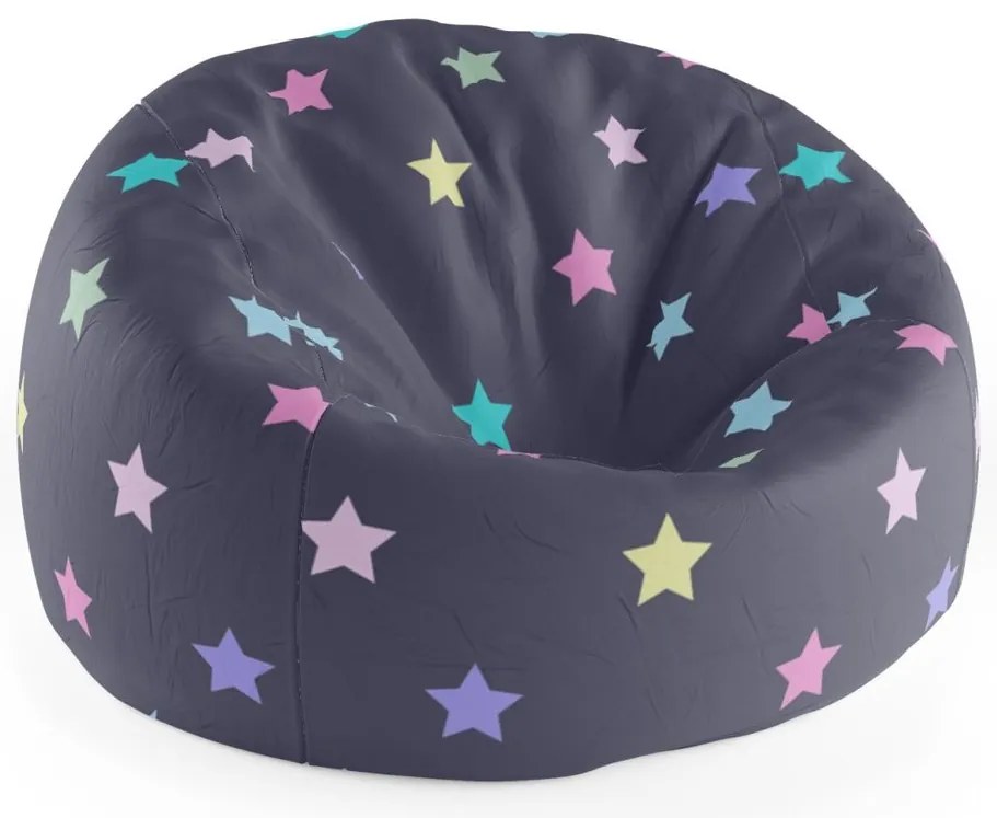 Sedací vak Cocoon hviezdy na modrej, farebná