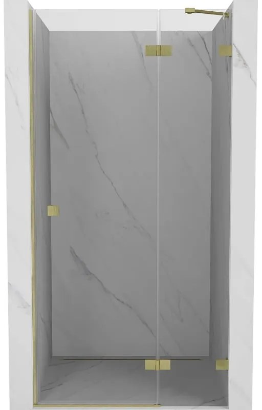 Mexen, Mexen Lunar pravé otočné sprchové dvere 90 cm, transparentné, brúsené zlato - 834-090-000-55-00-P