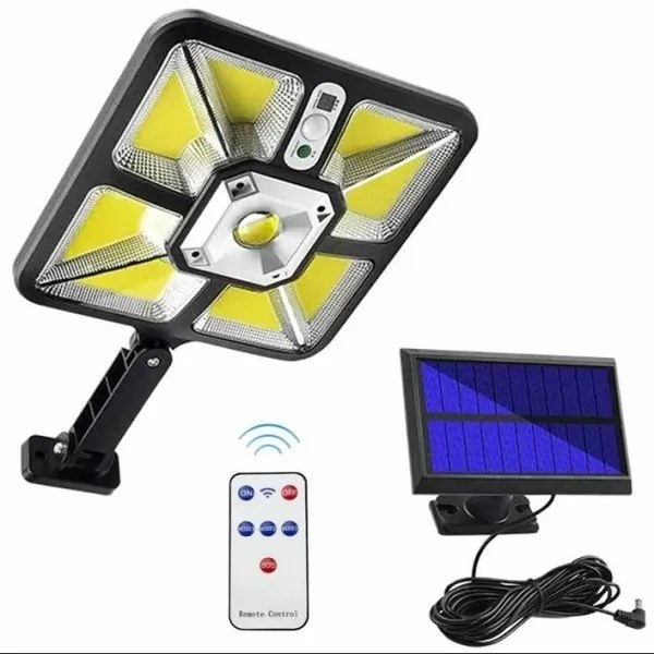 Závesná solárna LED lampa 600W s IR diaľkovým ovládaním čierna ZD97