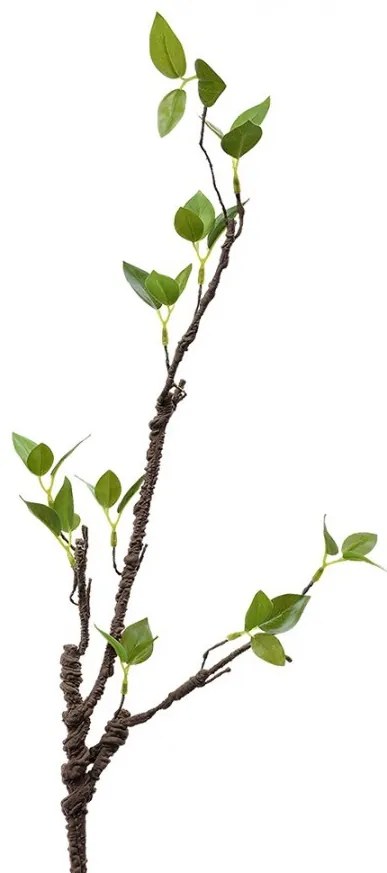 Dekorácia umelá vetvička so zelenými lístkami - 9*6*78 cm