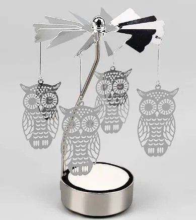 DECOLED Anjelské zvonenie, 8 x 13 cm, sovy, striebro