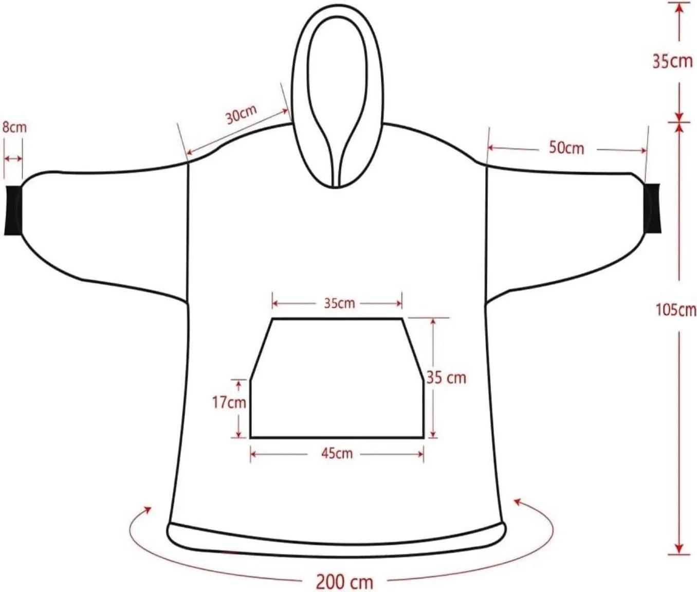 XPOSE® Mikinová deka s barančekom LOVE