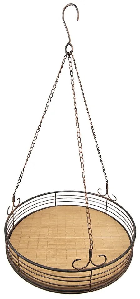 Kovová okrúhla závesná polička na kvety - Ø 41*70 cm Kovová okrúhla závesná polička na kvety - Ø 41*70 cm