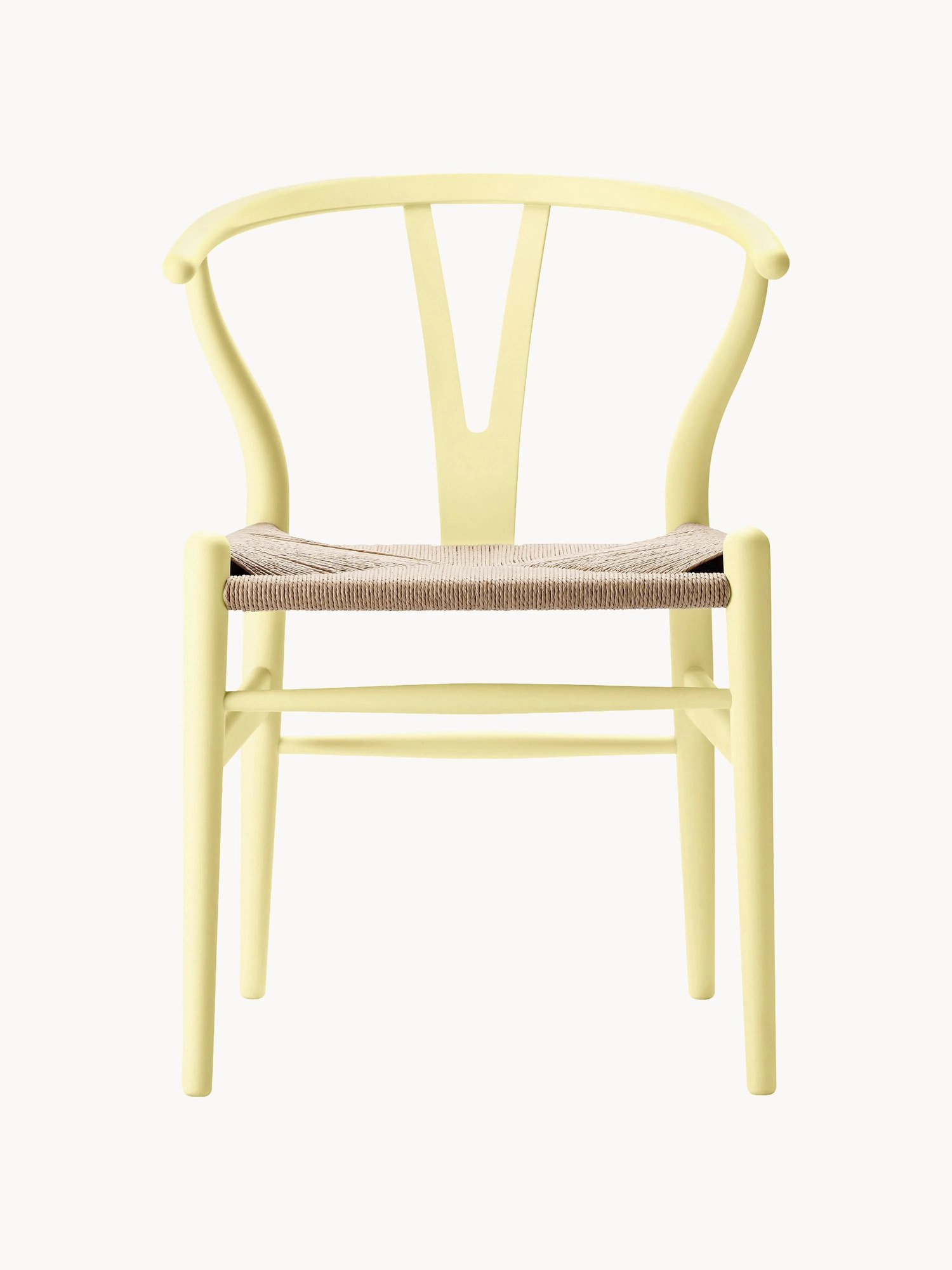 Drevená stolička's ručne tkanou sedacou plochou CH24 Wishbone Chair