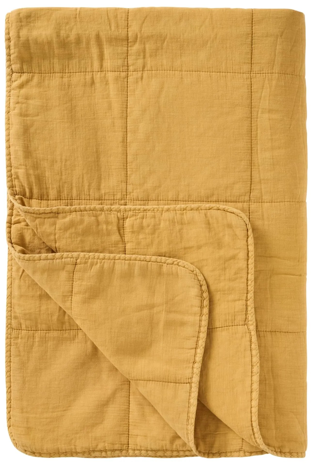 Ib Laursen Prešívaný prehoz Vintage Harvest Yellow 130 × 180 cm