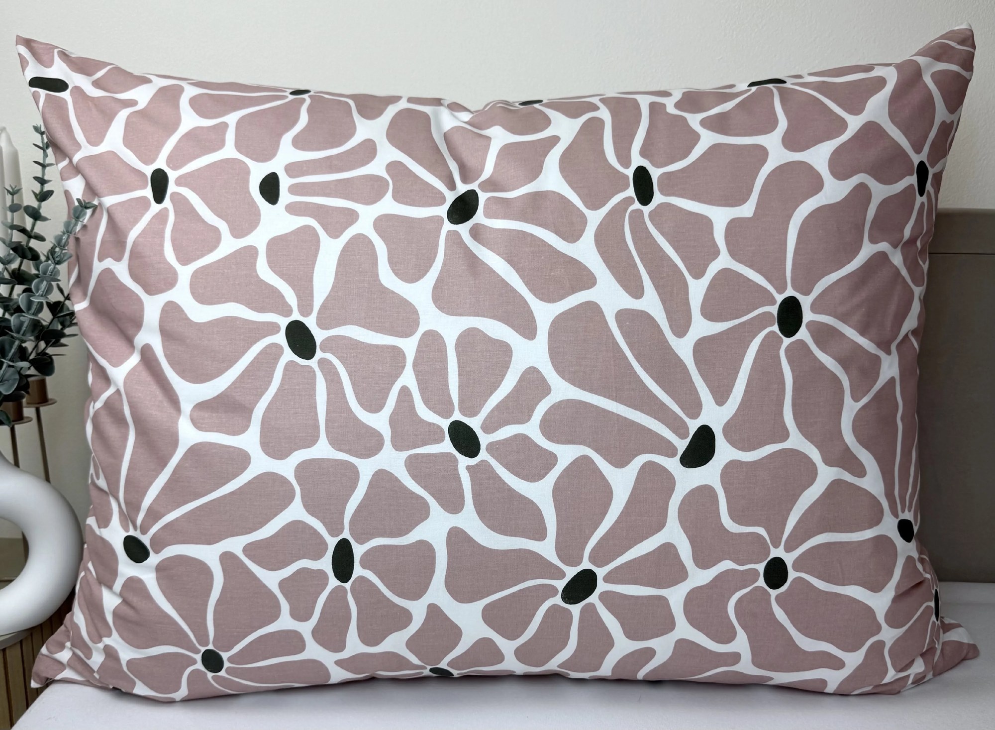 INTERMEDIC SK Bavlnená obliečka na vankúš Ružový Kvet 45x65 cm – 100 % bavlna