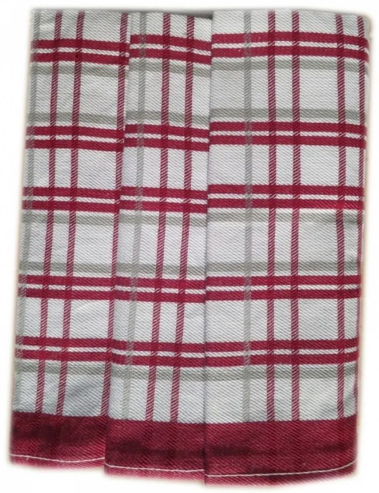 Polášek Károvaná utierka Egypt – 3 ks - č. 6 | Červená / biela