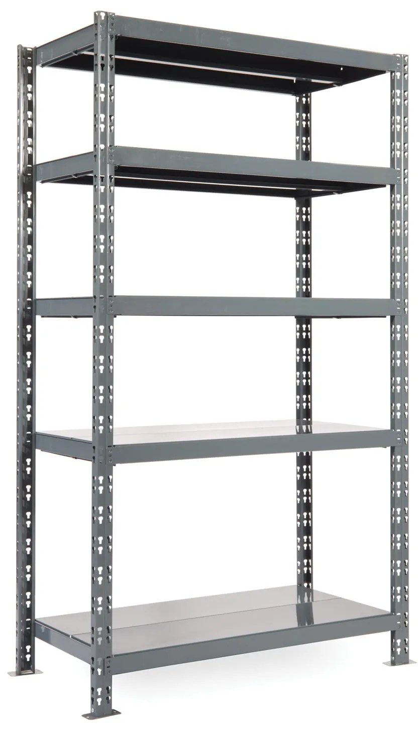 Policový regál 1800x1200x500 mm, 5 políc, nosnosť police 300 kg, základná