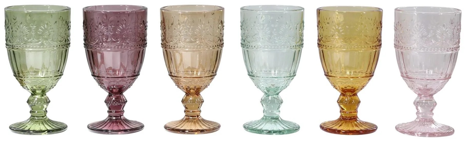 Set 6ks farebných pohárov na víno Saint-Émilion - Ø 7,5*14 cm / 230ml