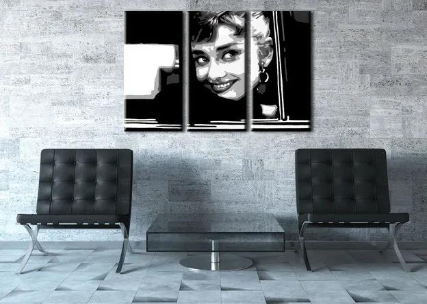 Ručne maľovaný POP Art obraz Audrey HEPBHURN | rôzne rozmery
