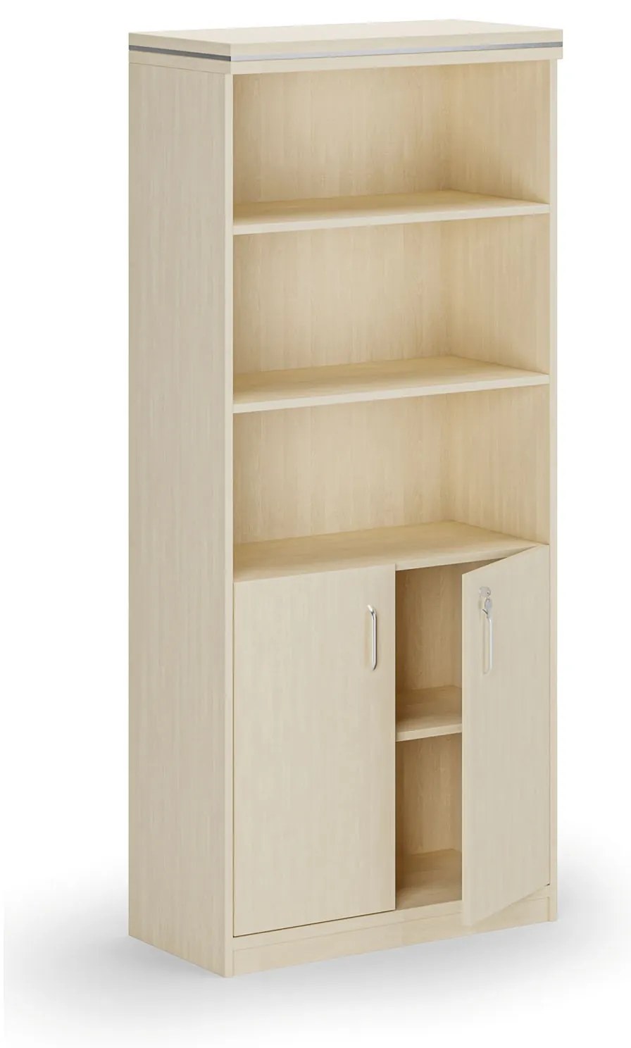 Kombinovaná kancelárska skriňa ARRISTO LUX, 800 x 400 x 1836 mm, breza