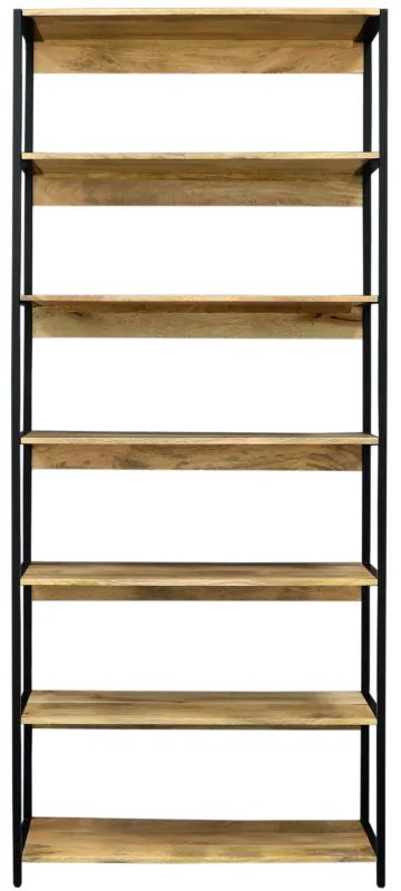 Knižnica Gita 90x213x35 indický masív mango Mango natural