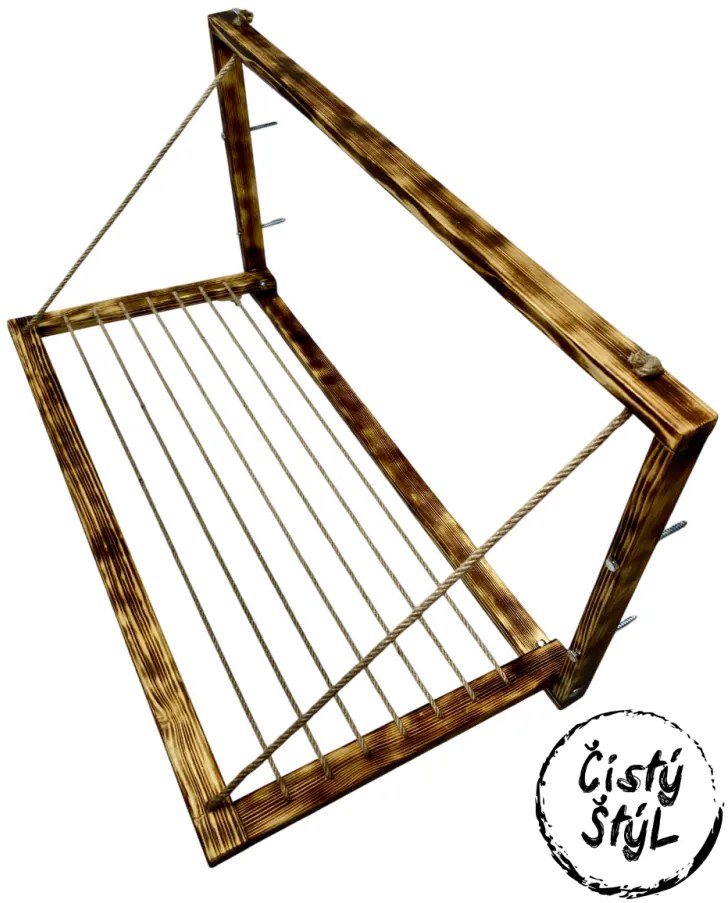 Nástenný široký sušiak - tmavý