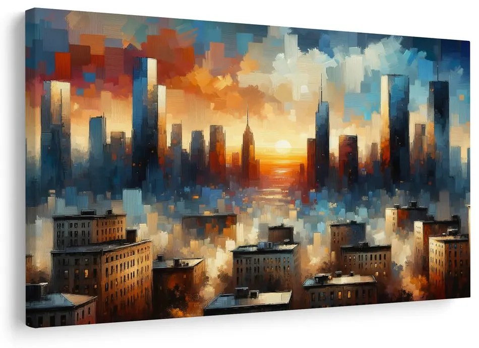 Obraz mesto v žiare slnka