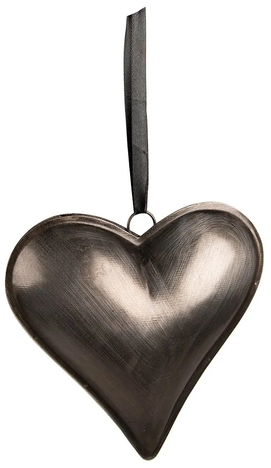 Šedé antik závesné kovové srdce L - 23*4*22 cm Šedé antik závesné kovové srdce L - 23*4*22 cm
