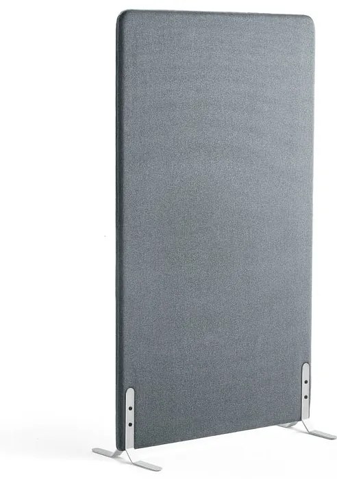 Paraván ZONE, 1700x1000x46 mm, látka Rivet, biele nožičky, modrošedá