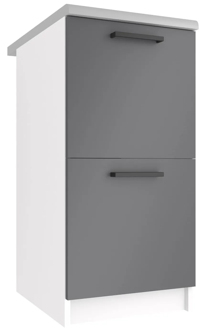 Kuchynská skrinka Belini spodná 40 cm šedý mat s pracovnou doskou TOR SD2-40/0/WT/SR/0/B1