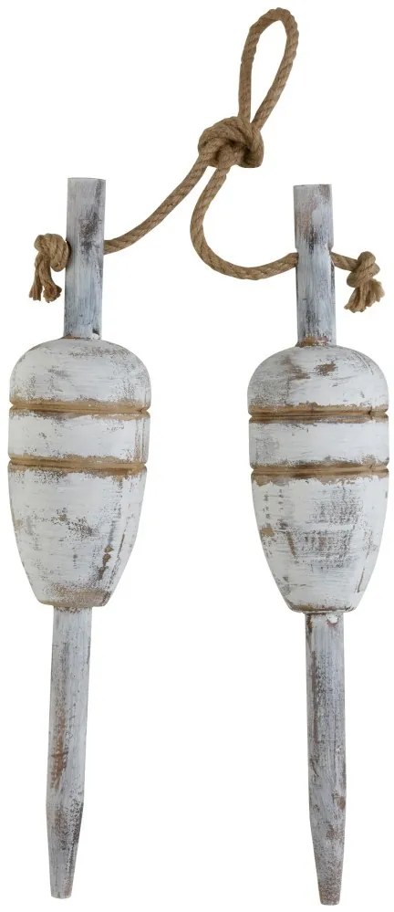 2ks dekoračné bójky na povrazu - Ø 11 * 90 cm