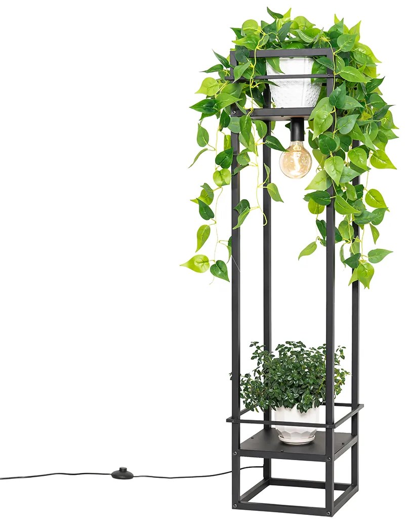 Inteligentná priemyselná stojaca lampa čierna vrátane Wifi G95 - Cage Rack