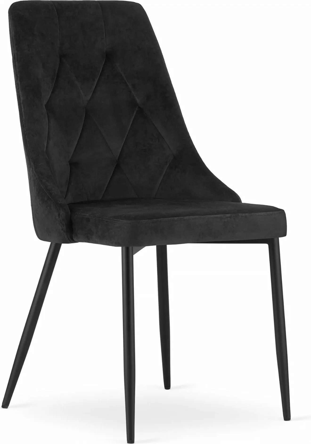 AKCIA Čierna zamatová jedálenská stolička IMOLA II. akosť