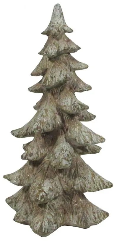 Hnedá dekorácia vianočný stromček Christmas Tree - 19*18*36 cm