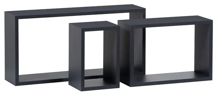 BONTEC Polička, mdf, čierna, P-009 BK Farba: Šedá