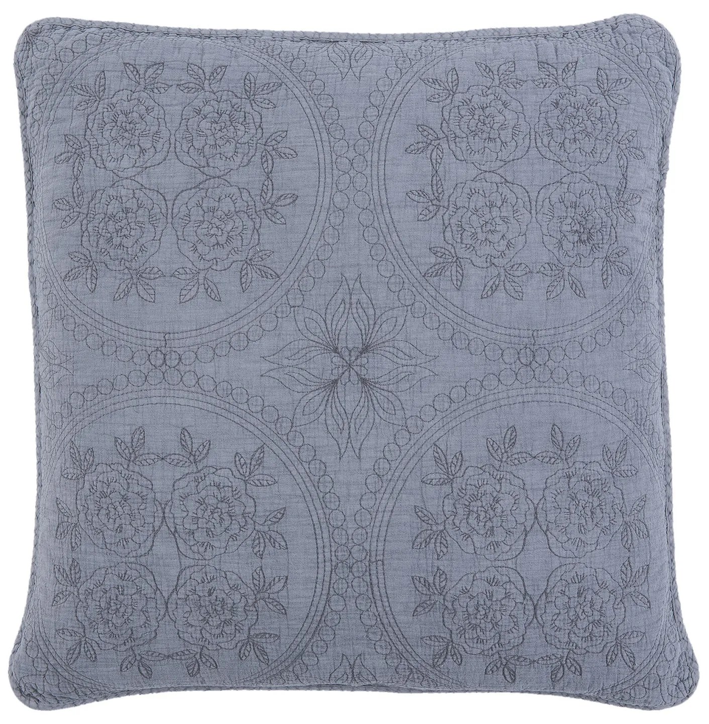 Šedý vintage povlak na vankúš Quilt 181 - 50*50 cm