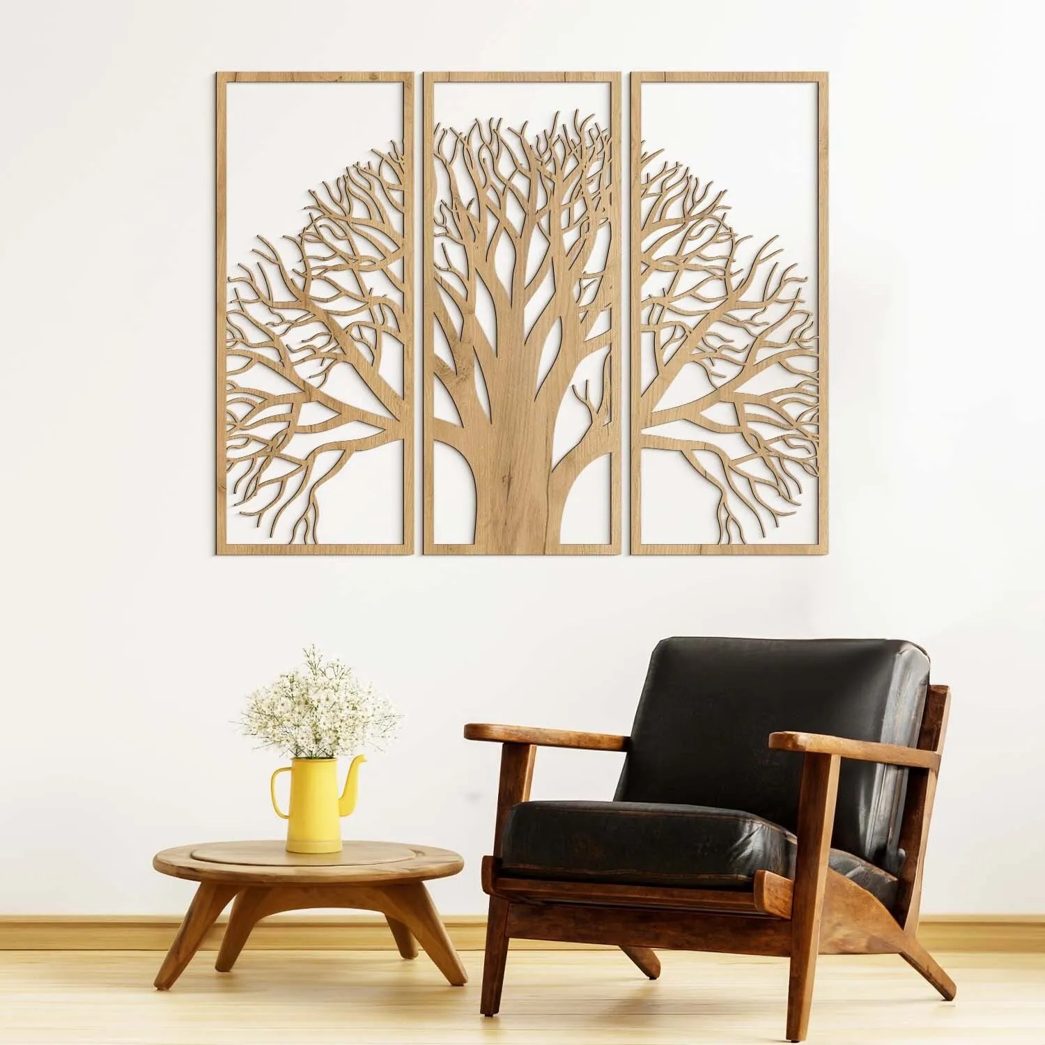 DUBLEZ | Viacdielny obraz na stenu - Strom z dreva