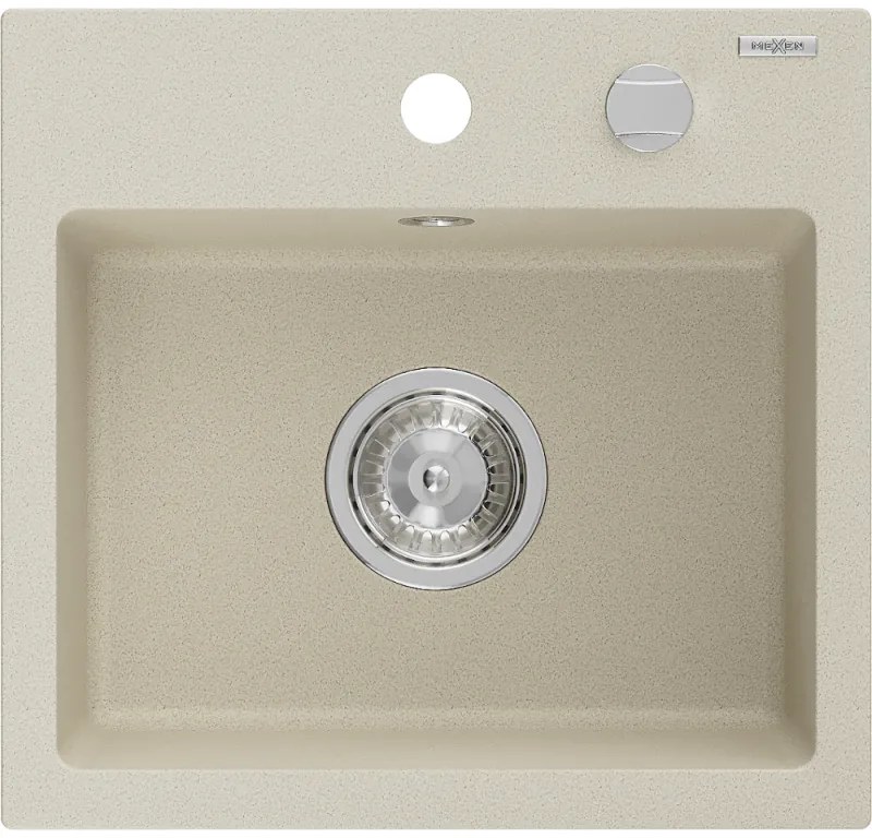 Mexen Milo - drez granitový 43,5x41,0cm, 1-komorový, béžová, 6505441000-69