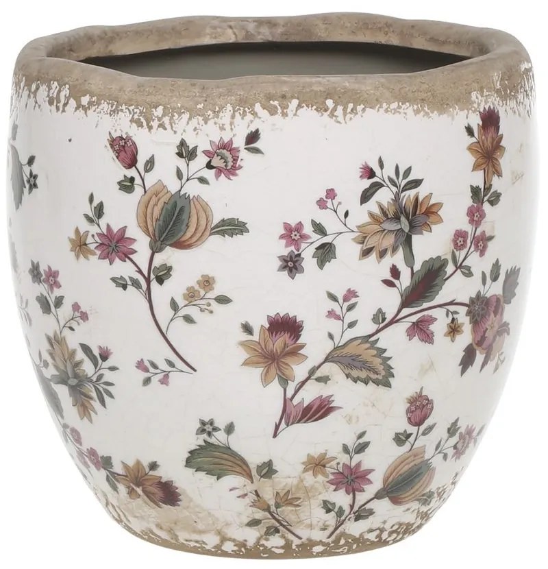 Keramický obal na kvetináč s kvetmi Nancy - Ø 15*13 cm