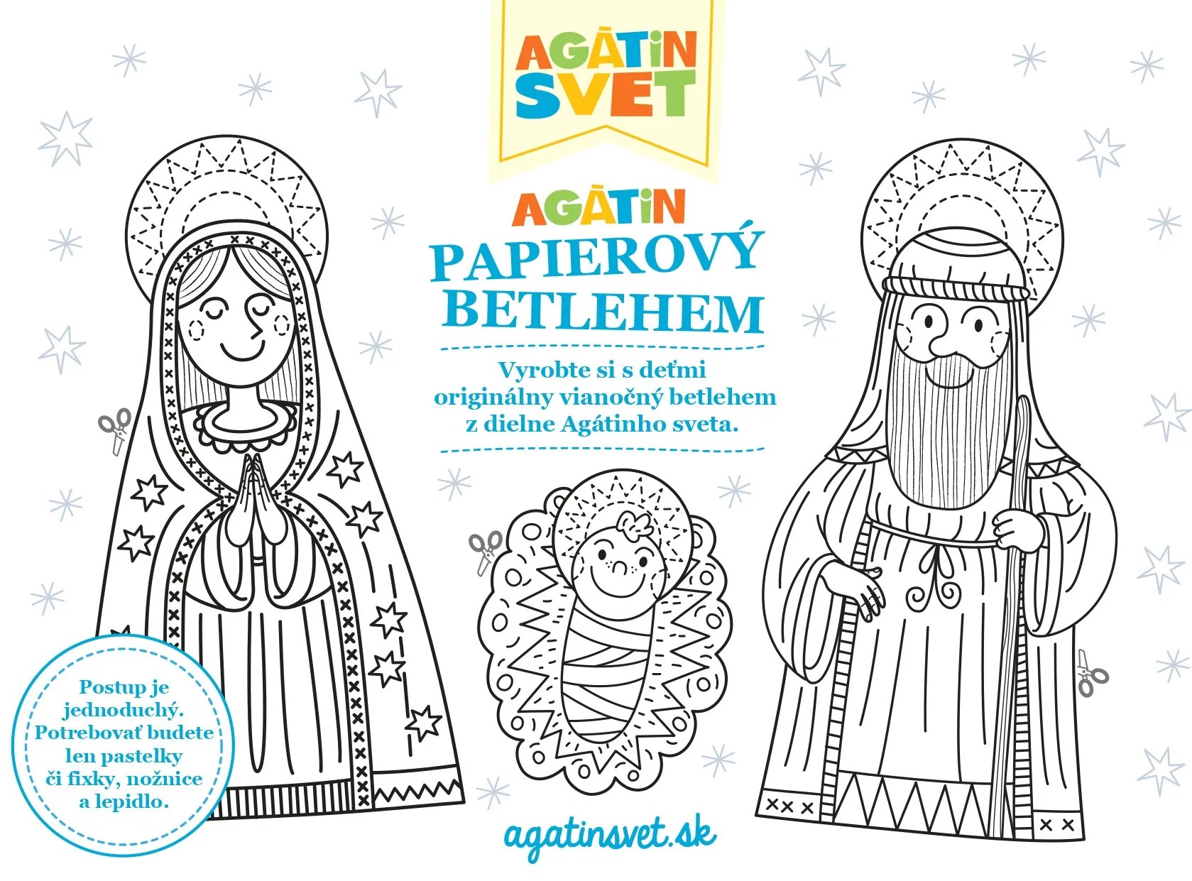 Agátin vianočný betlehem na dotvorenie