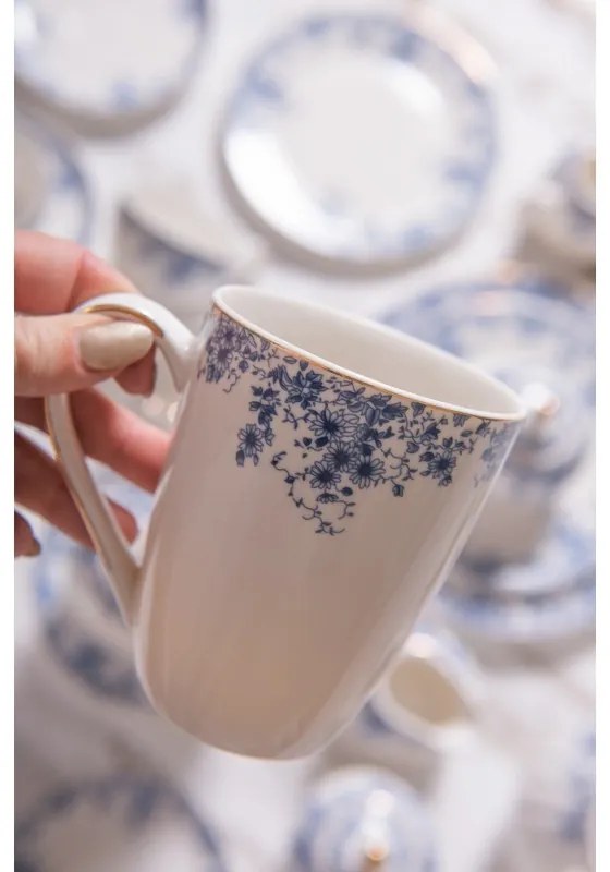 Porcelánový hrnček s modrými kvety Blue Flowers - Blue Flowers - 12*9*11 cm / 330ml