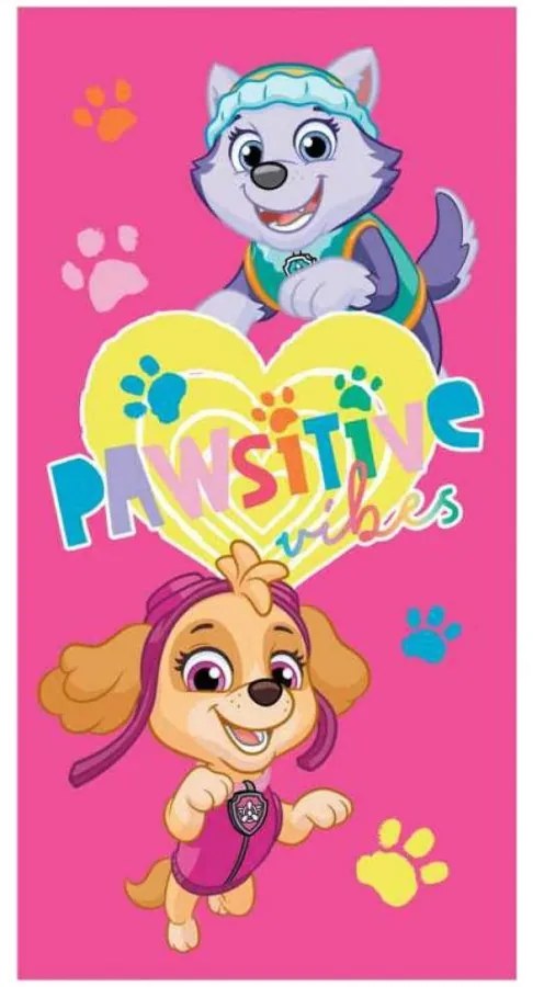 Dievčenská plážová osuška Paw Patrol - PAWsitive vibes