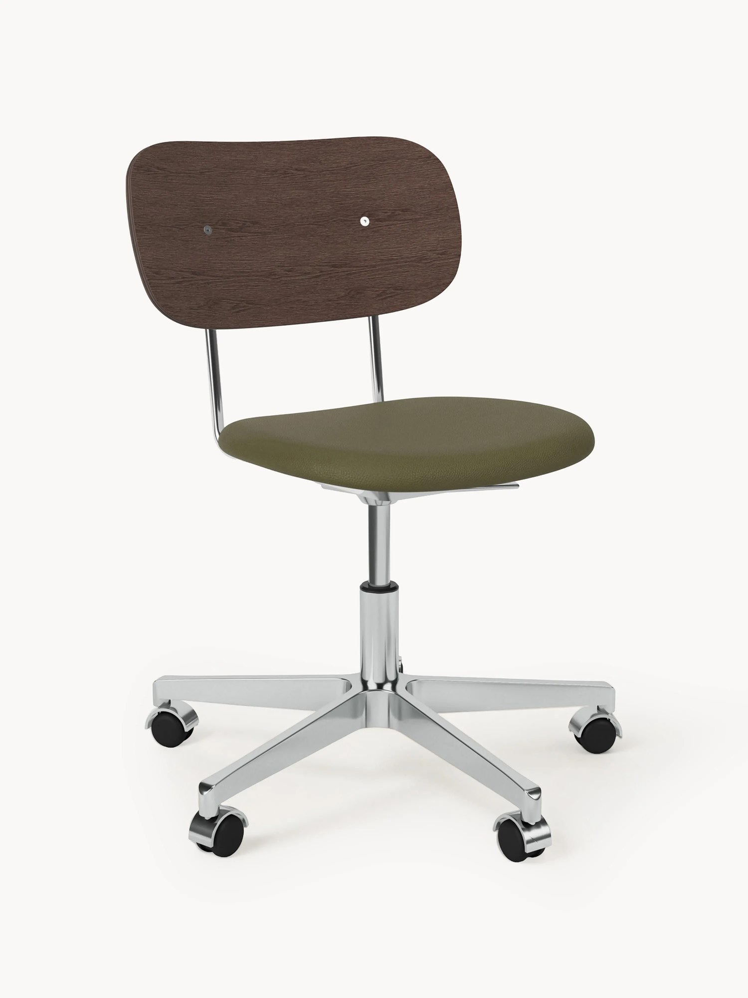 Kožená kancelárska stolička Co, výškovo nastaviteľná