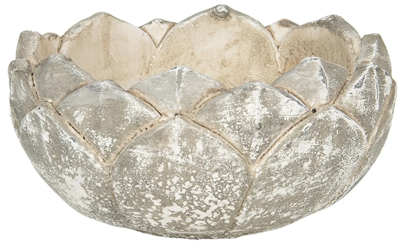 Cementový kvetináč v tvare kvetu Lottus - Ø 18 * 10 cm
